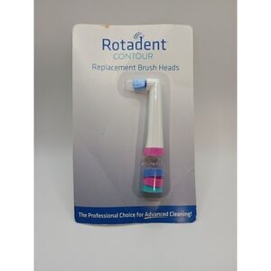 Rotadent CONTOUR ProCare Replacement Brush Head Long Tip New Sealed 9290H